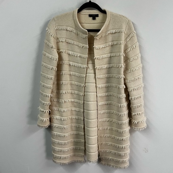 J.Crew Juliette Collarless Fringe Sweater Blazer - Picture 5 of 14